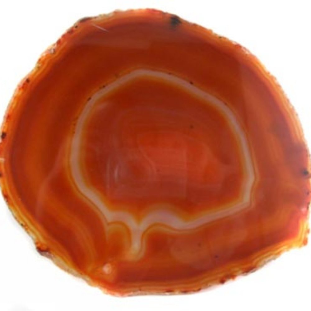 Banded Agate Faceted Heart-Shape Ring Sz 10 - Picture 7 of 8